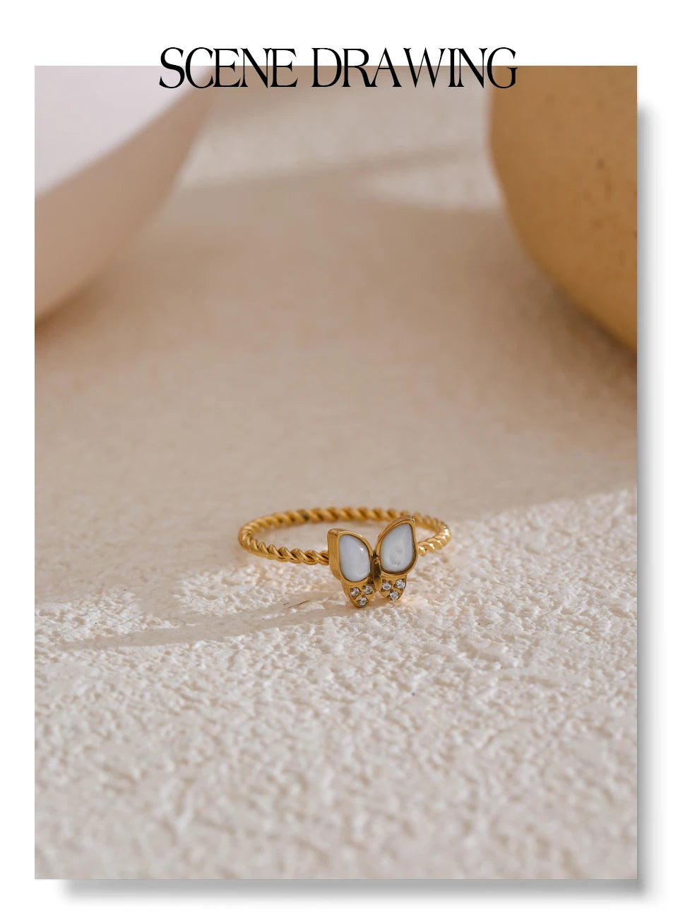 Butterfly Pearl Ring