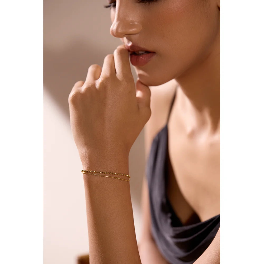 Unisex Golden Link Bracelet