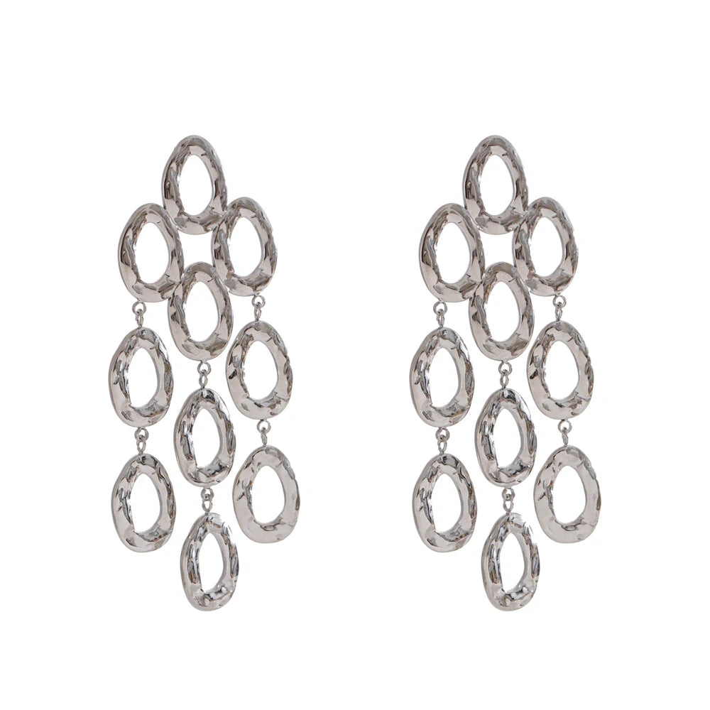 Cascading Gold Link Earrings