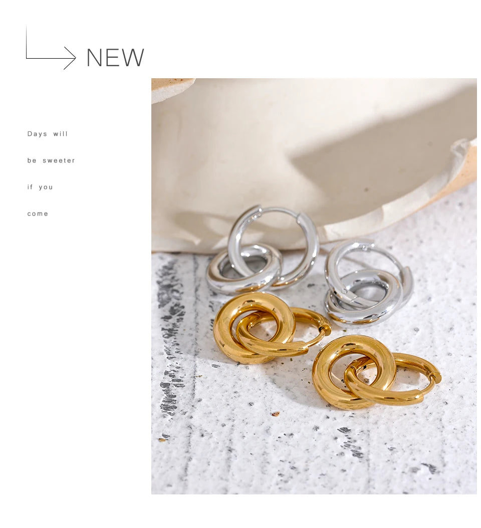 Double-Link Drop Earrings