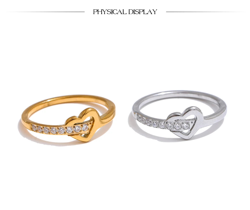 Crystal Heart Ring