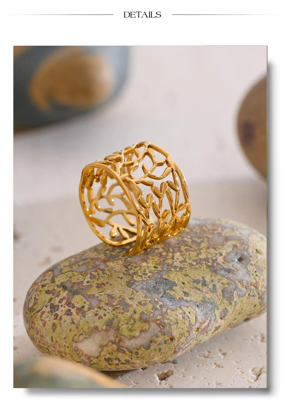 Golden Lace Statement Ring