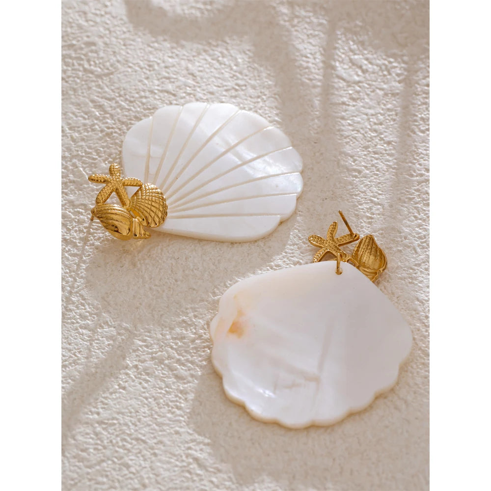 Shell Statement Earrings