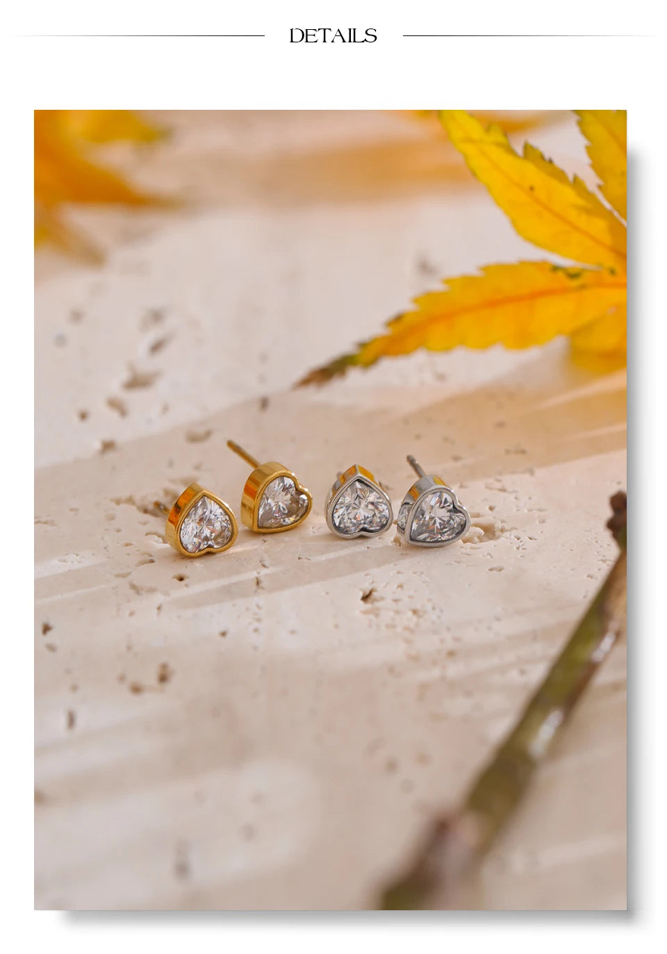 Crystal Lov Stud Earrings