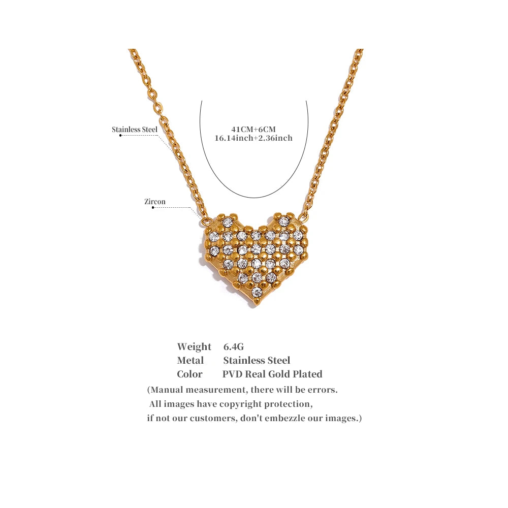 Honeycomb Heart Necklace