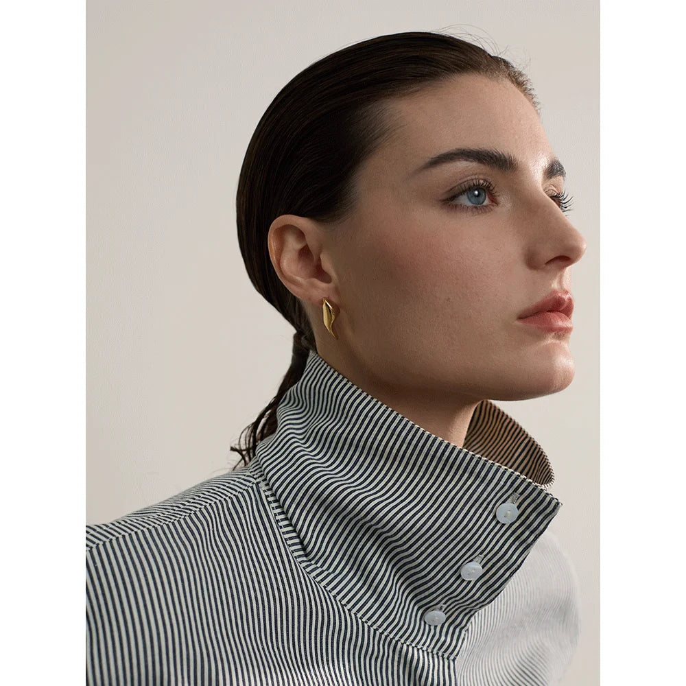 Shimmering Gold Stud Earrings