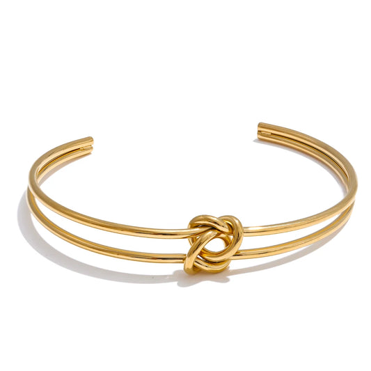 Golden Knot Cuff Bracelet