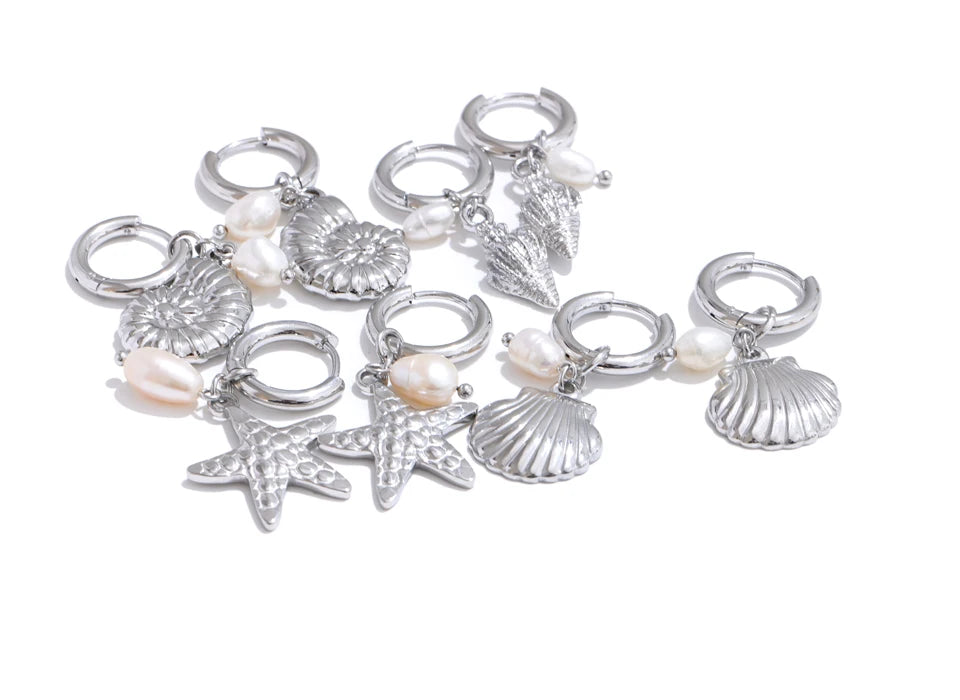Seashell Charm Earrings Collection
