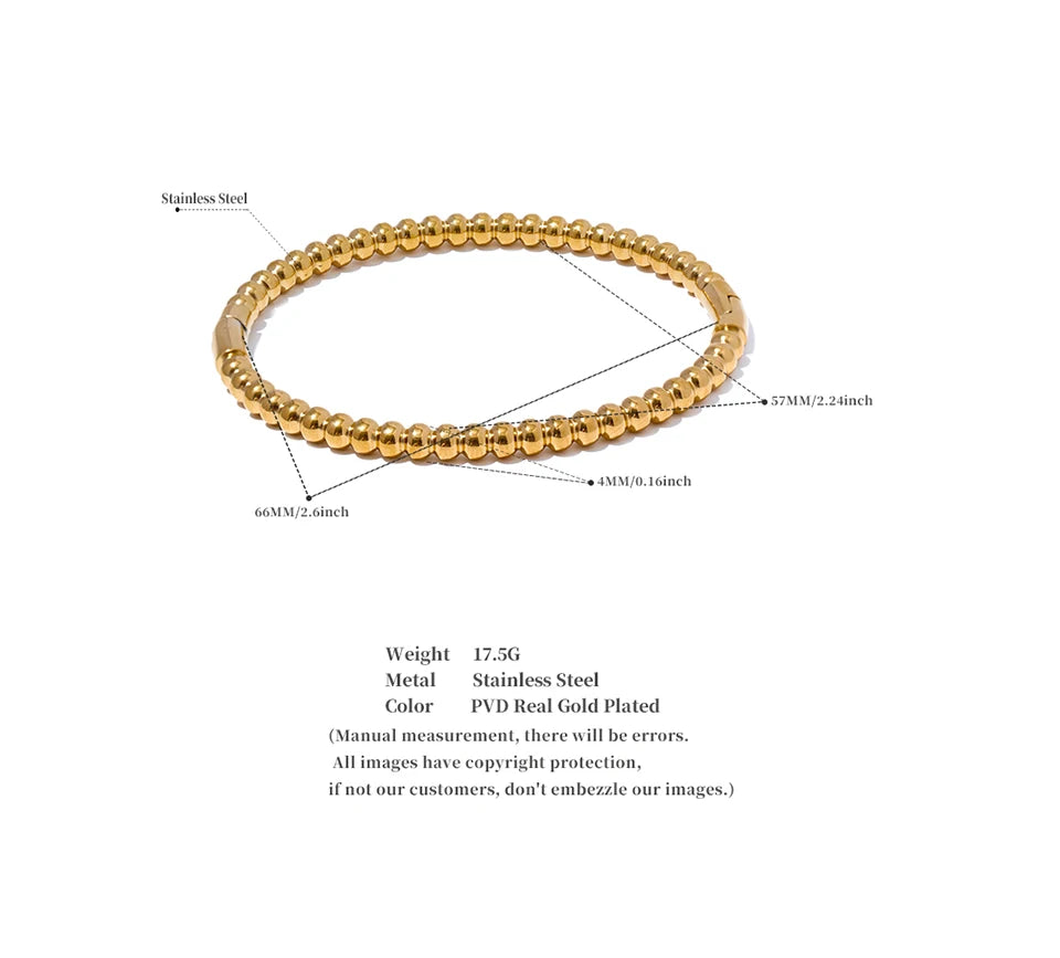 Golden Beaded Chain Bracelet