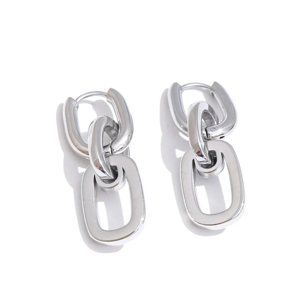 Modern Link Earrings