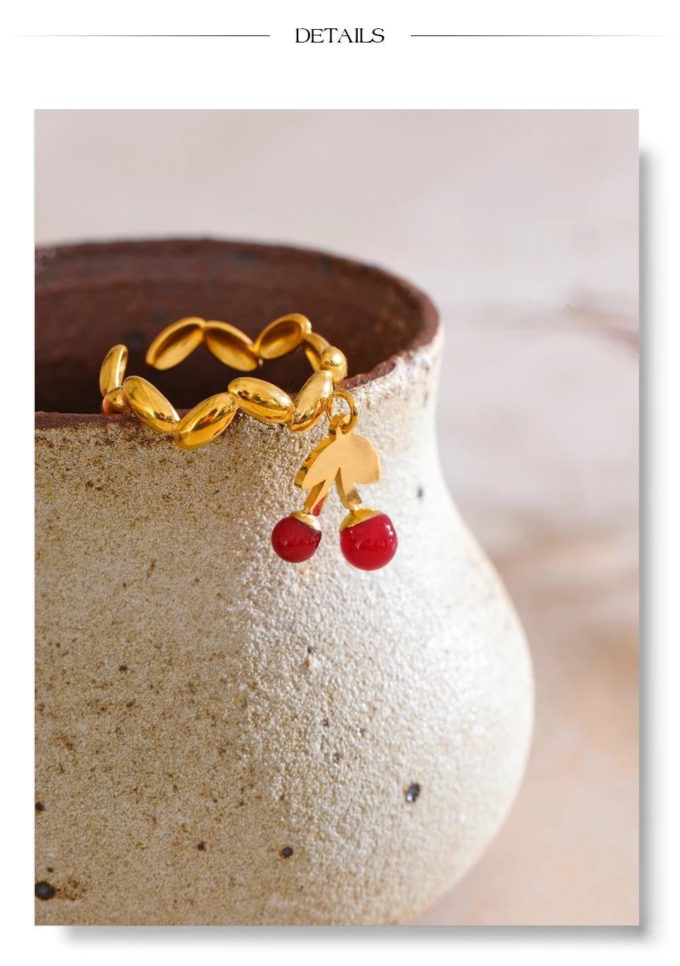 Cherry Charm Ring
