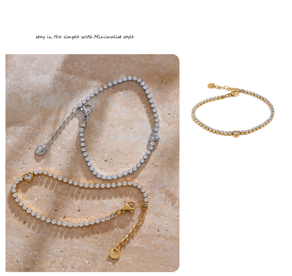 Crystal Heart Bracelet