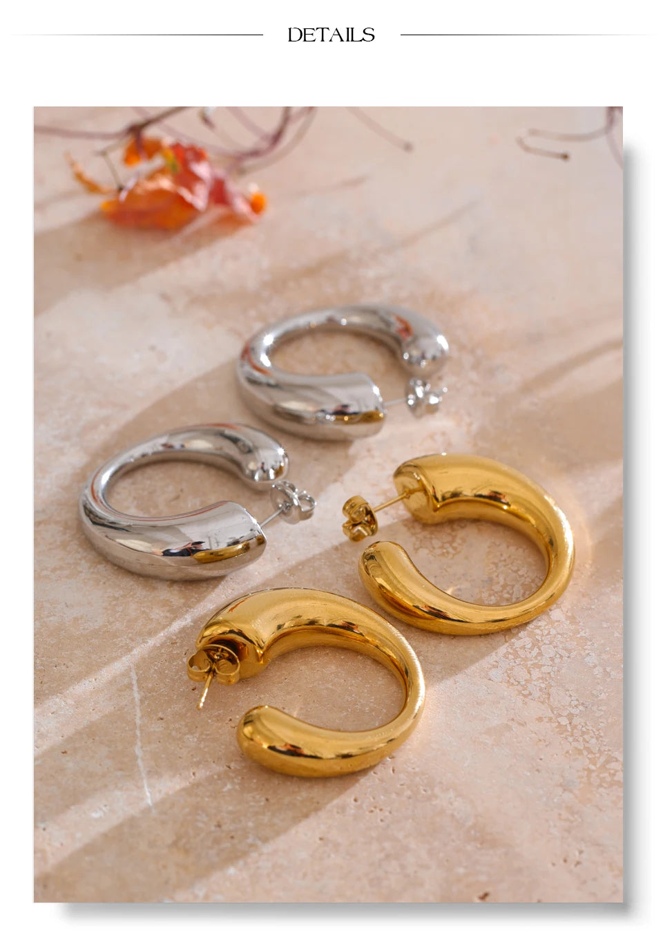 Open Crescent Hoops