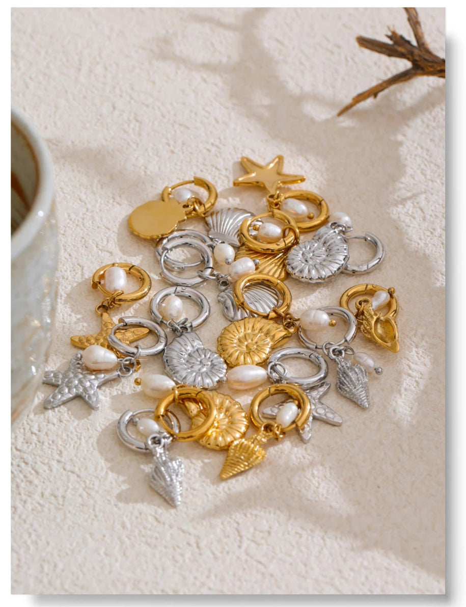 Seashell Charm Earrings Collection