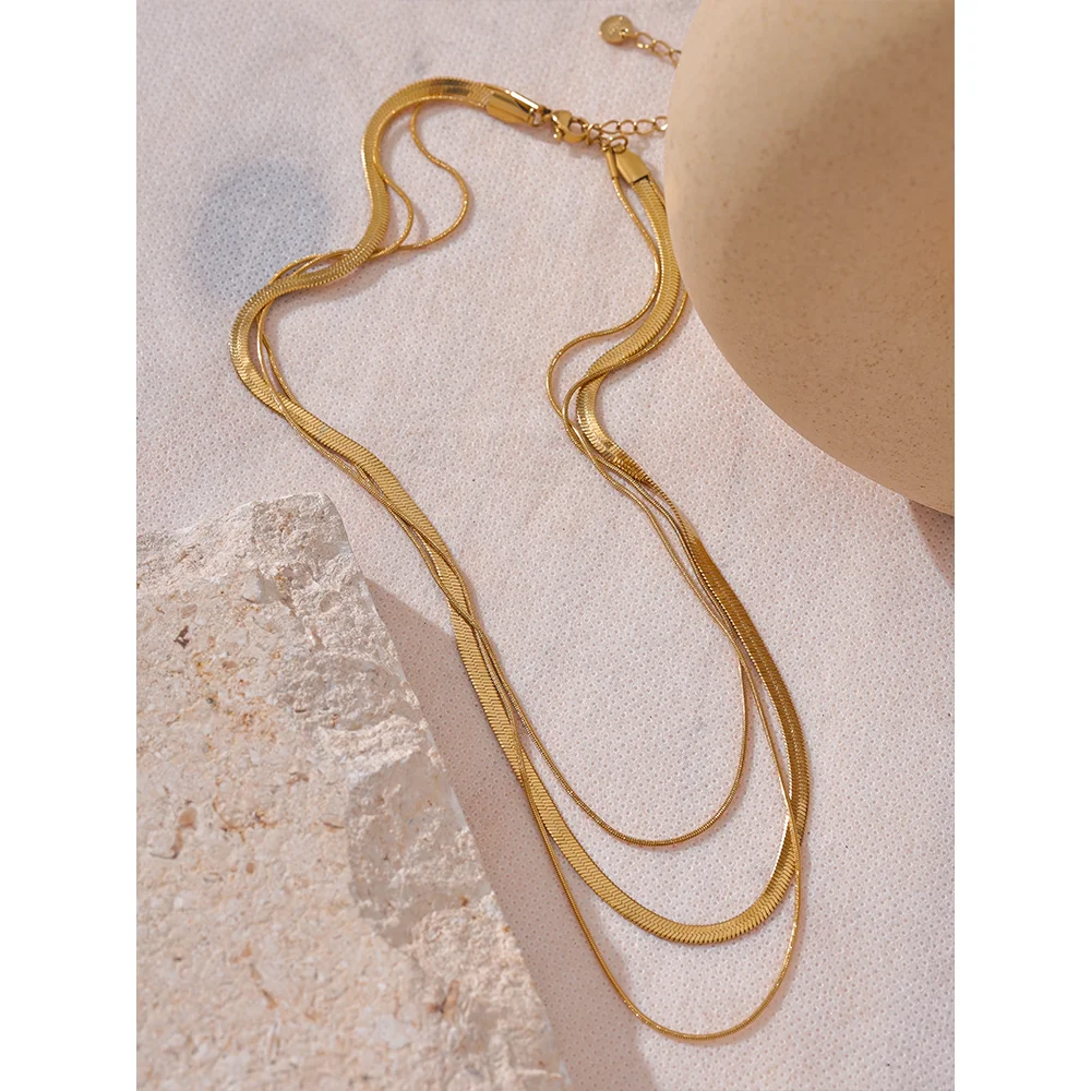 Sleek Layered Tripled Necklace