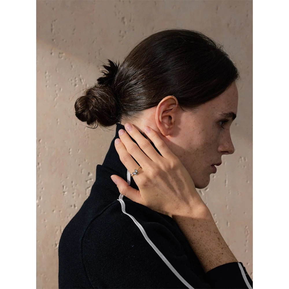 Butterfly Pearl Ring