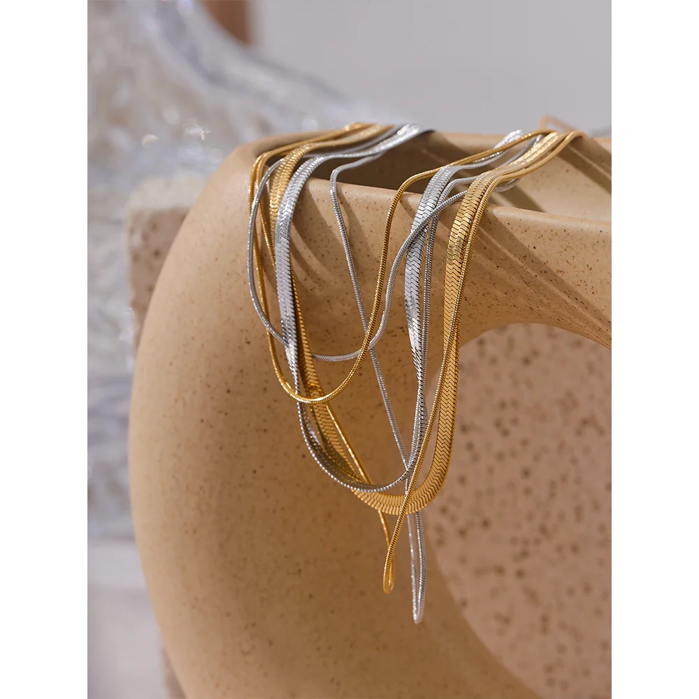 Sleek Layered Tripled Necklace
