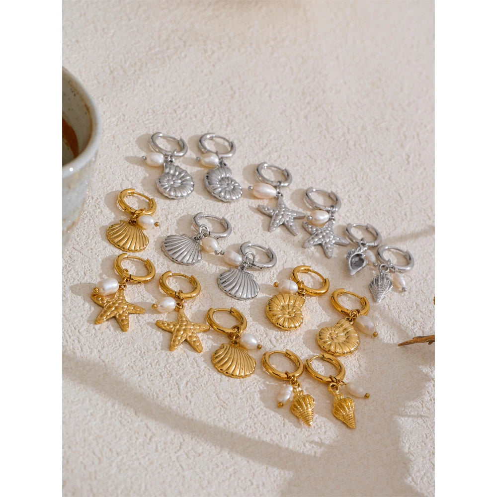 Seashell Charm Earrings Collection