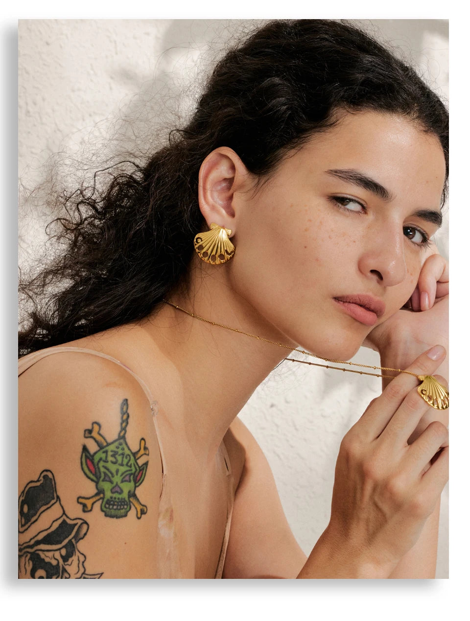 Golden Seashell Duo Set