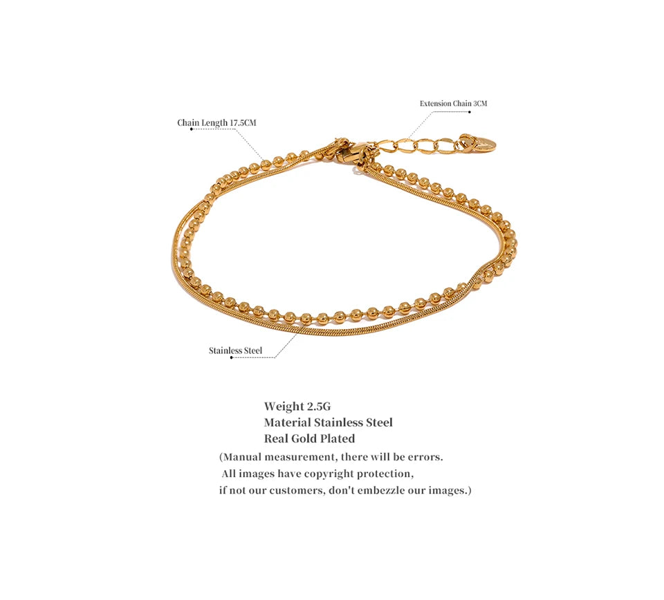 Unisex Golden Link Bracelet