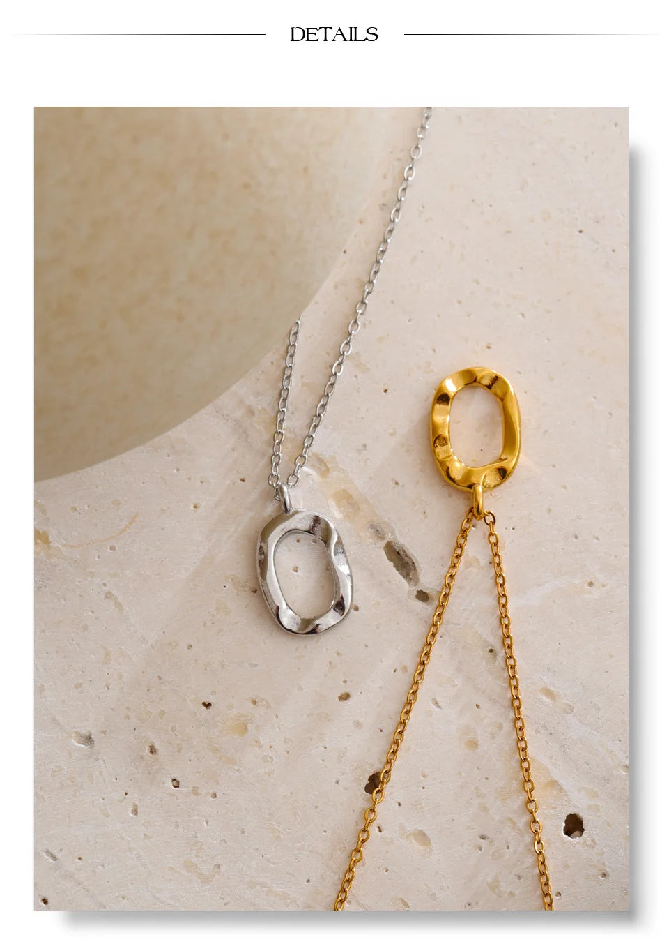 Oval Link Pendant Necklace