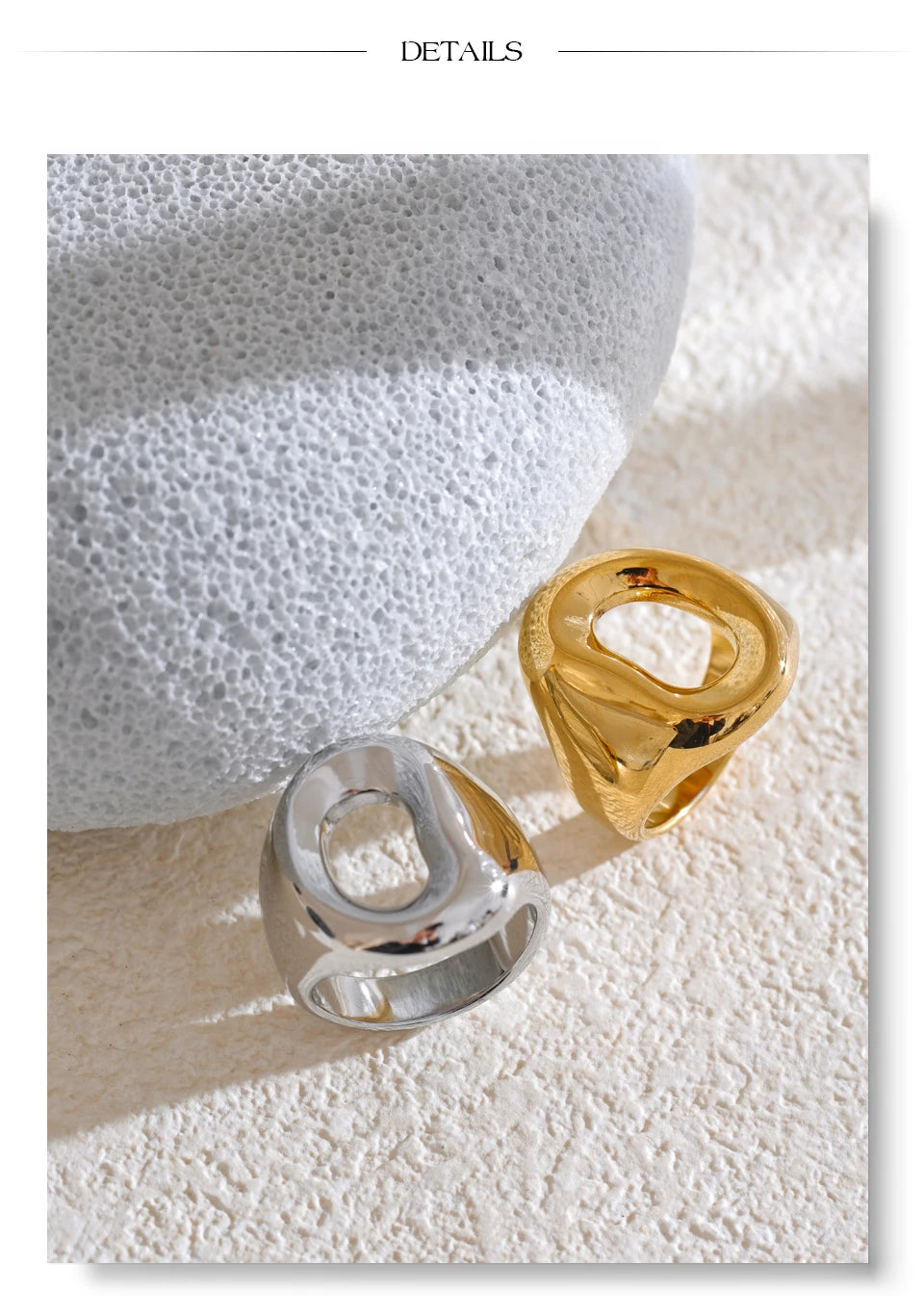 Golden Luxe Geometric Party Ring