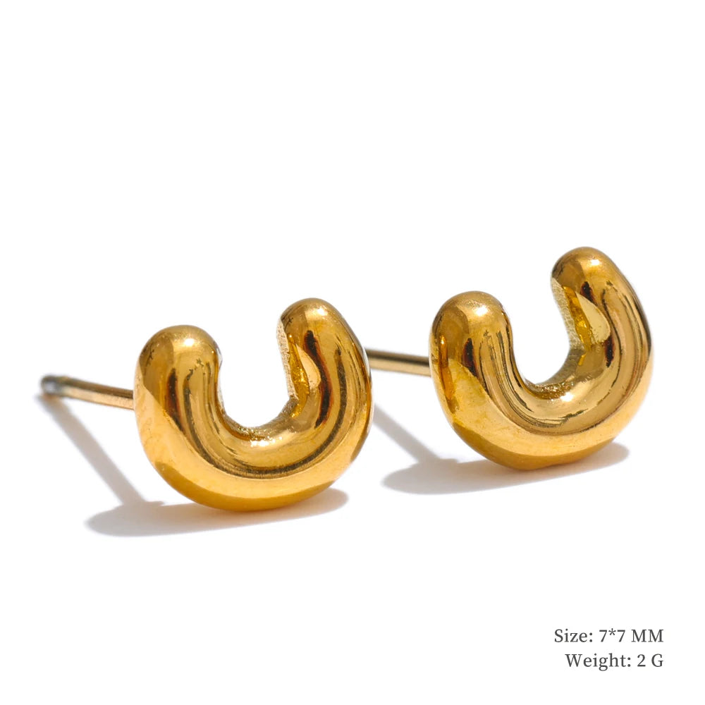 Bold Initial Studs