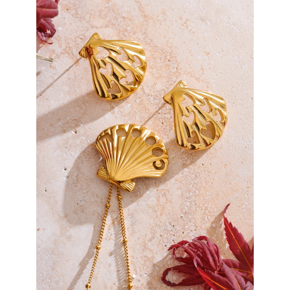Golden Seashell Duo Set