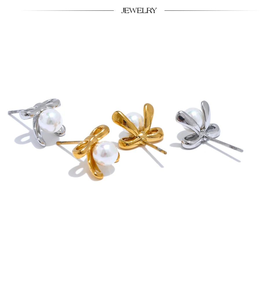 Golden Bow Earrings