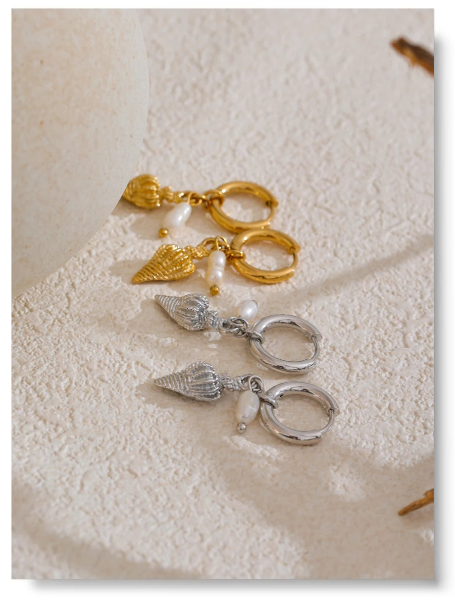 Seashell Charm Earrings Collection