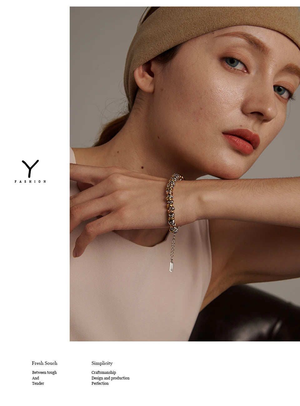 Mixed-Tone Beaded Bracelet