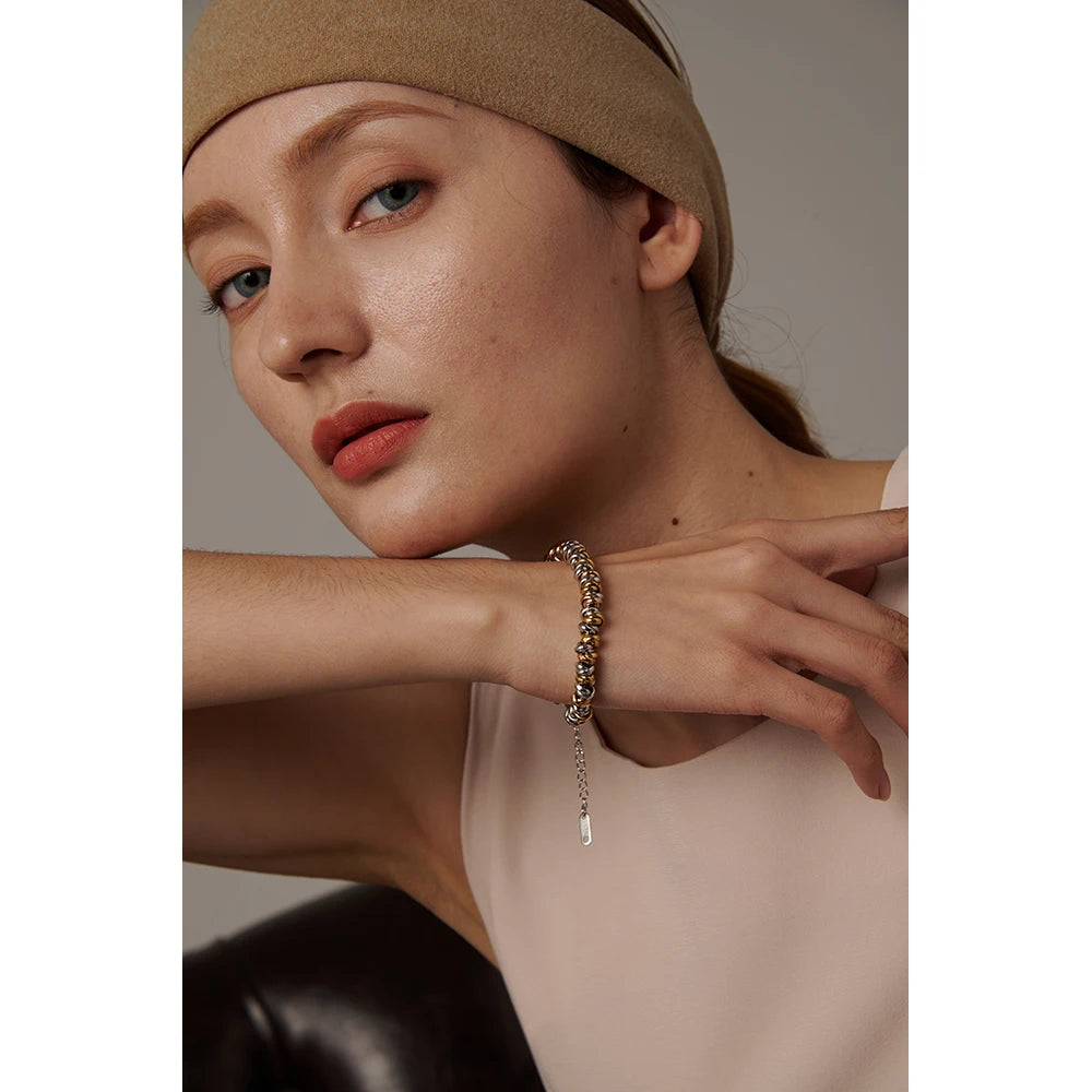 Mixed-Tone Beaded Bracelet