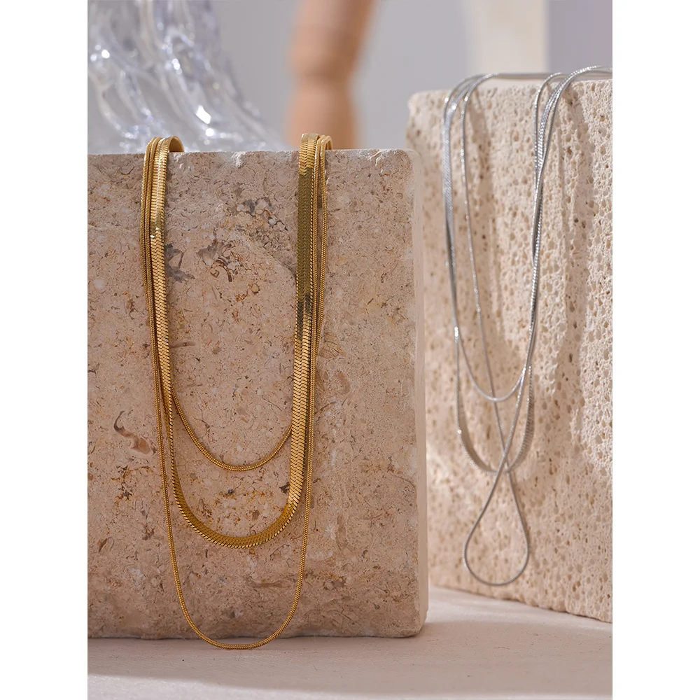 Sleek Layered Tripled Necklace