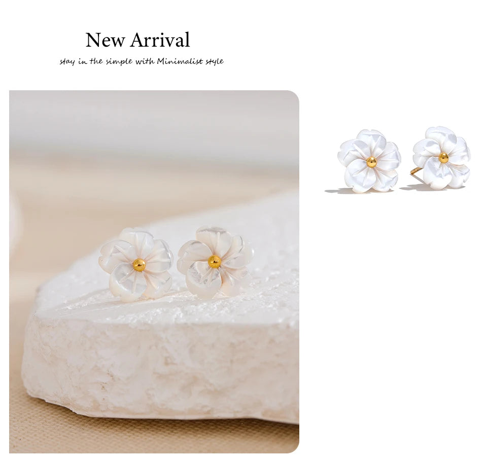 White Blossom Studs