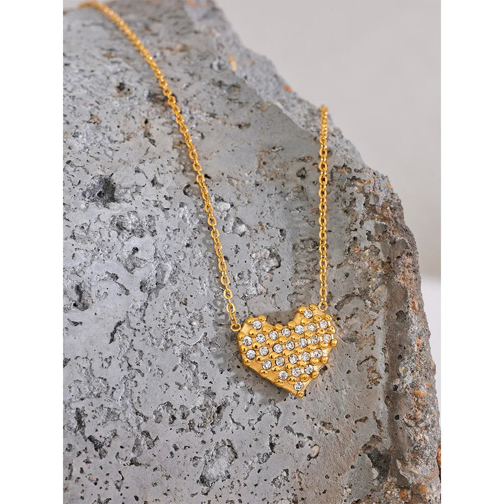 Honeycomb Heart Necklace