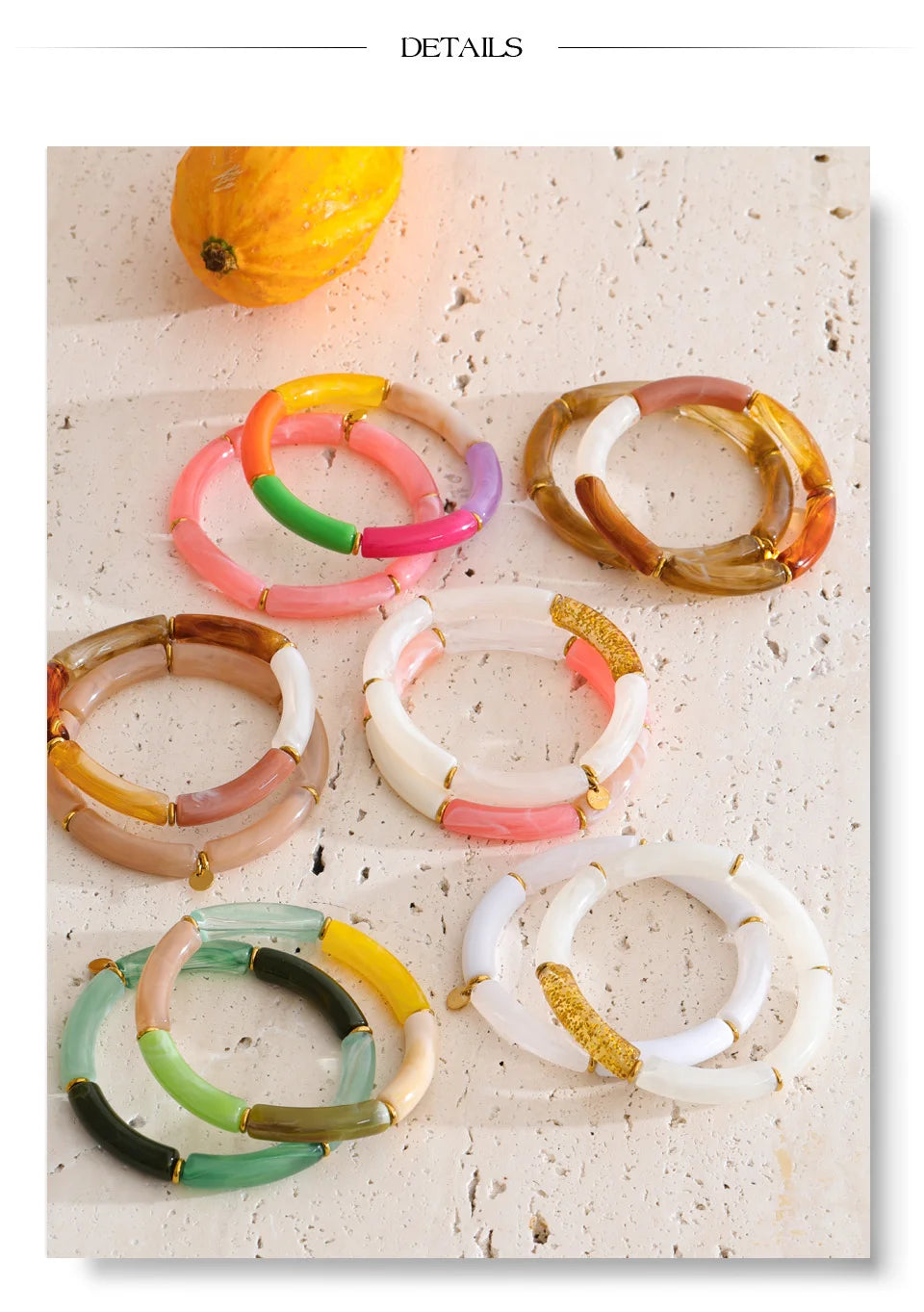 Acrylic & Gold Bangle