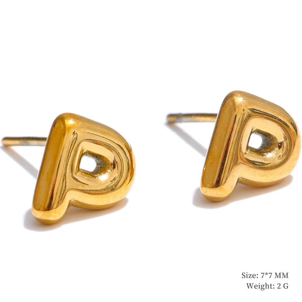 Bold Initial Studs