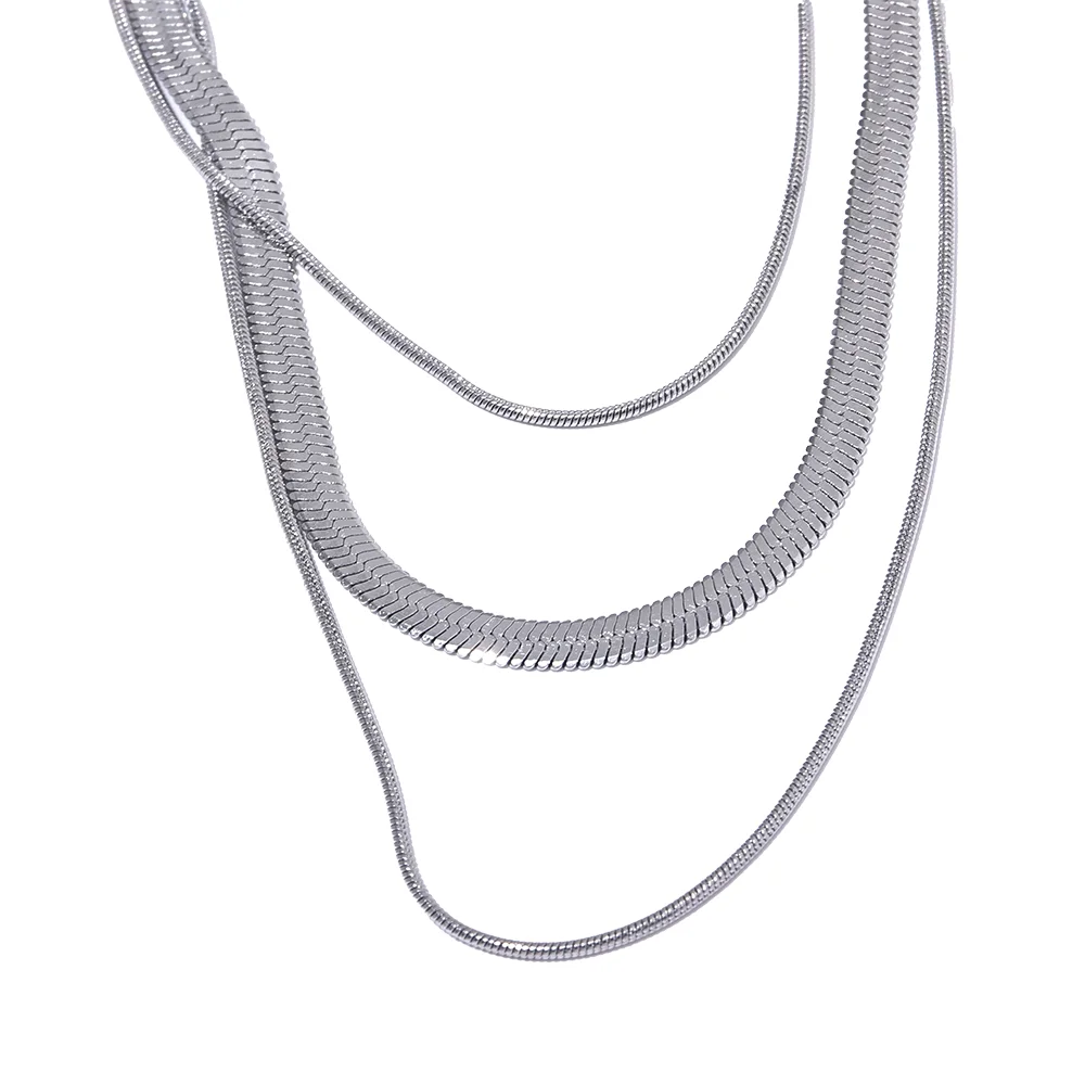 Sleek Layered Tripled Necklace