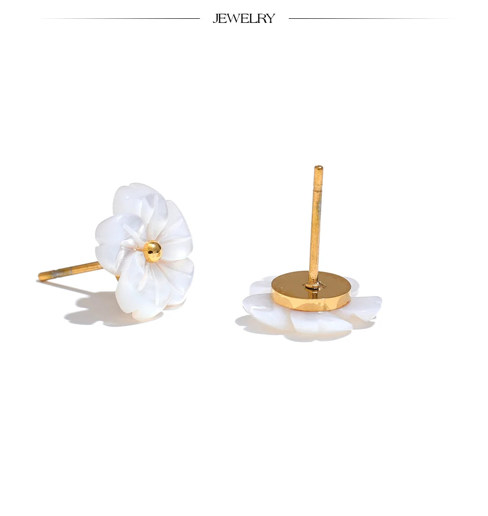 White Blossom Studs