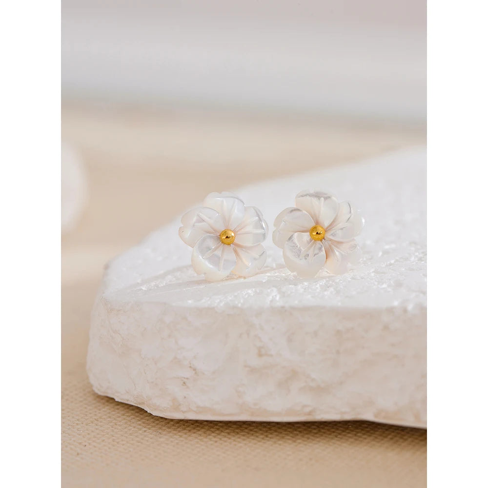 White Blossom Studs
