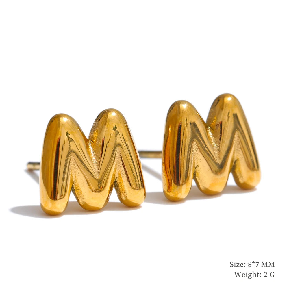 Bold Initial Studs