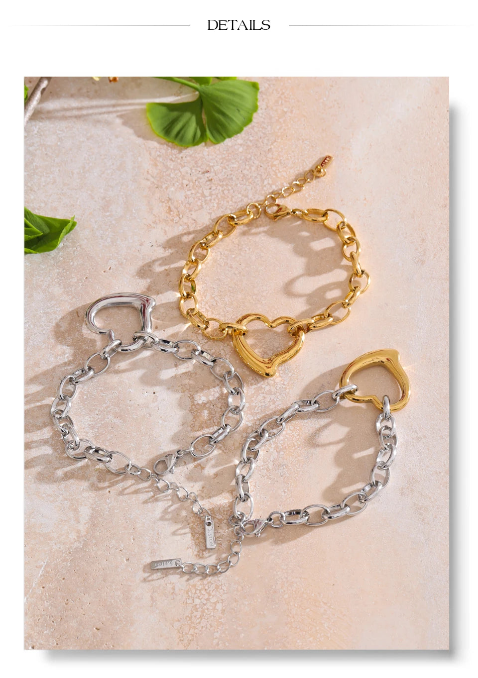 Chunky Chain Heart Bracelet