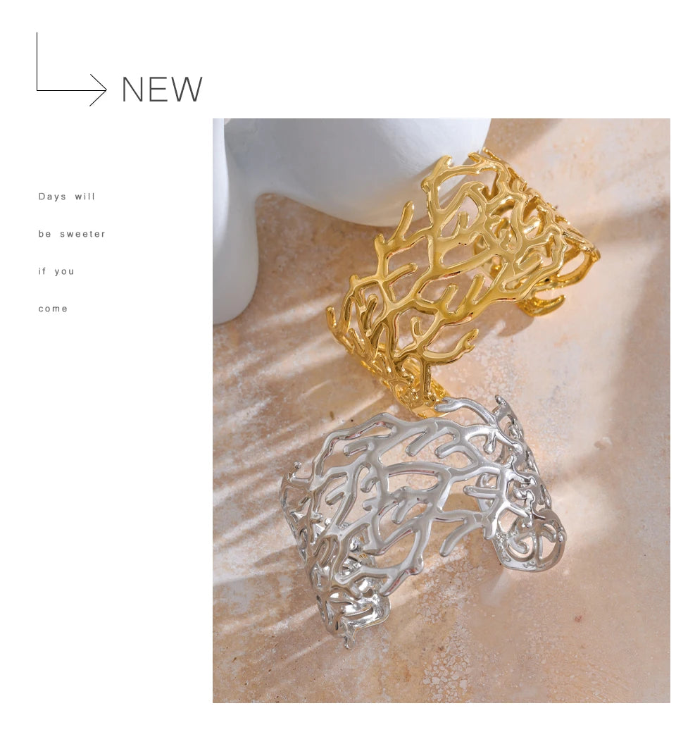 Golden Reef Cuff Bracelet