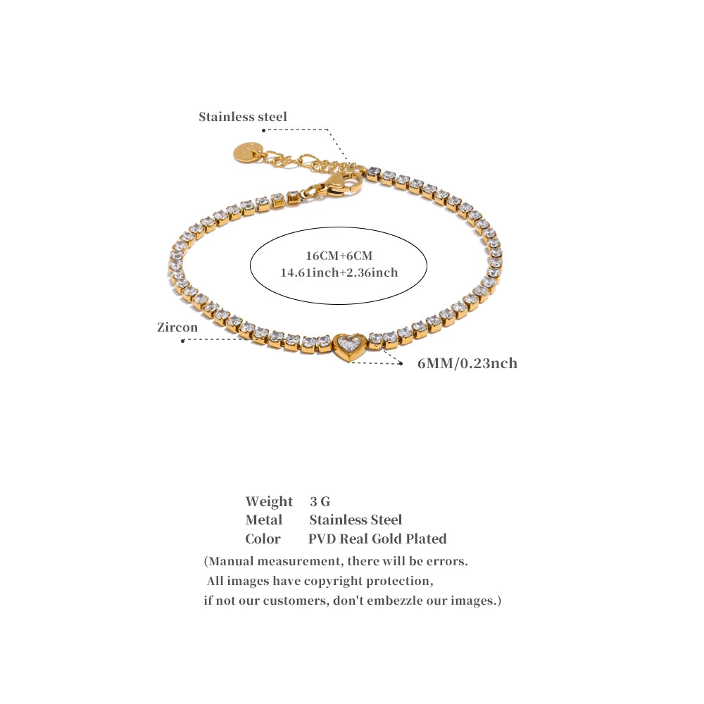 Crystal Heart Bracelet