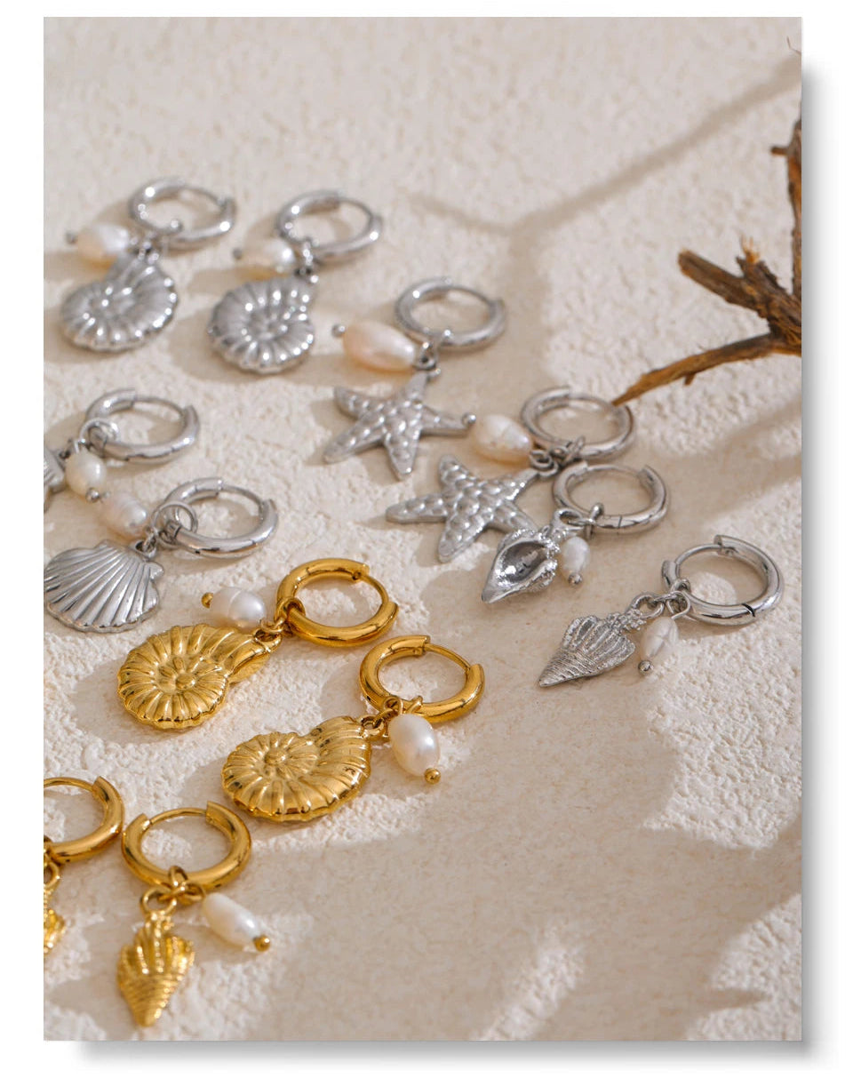 Seashell Charm Earrings Collection