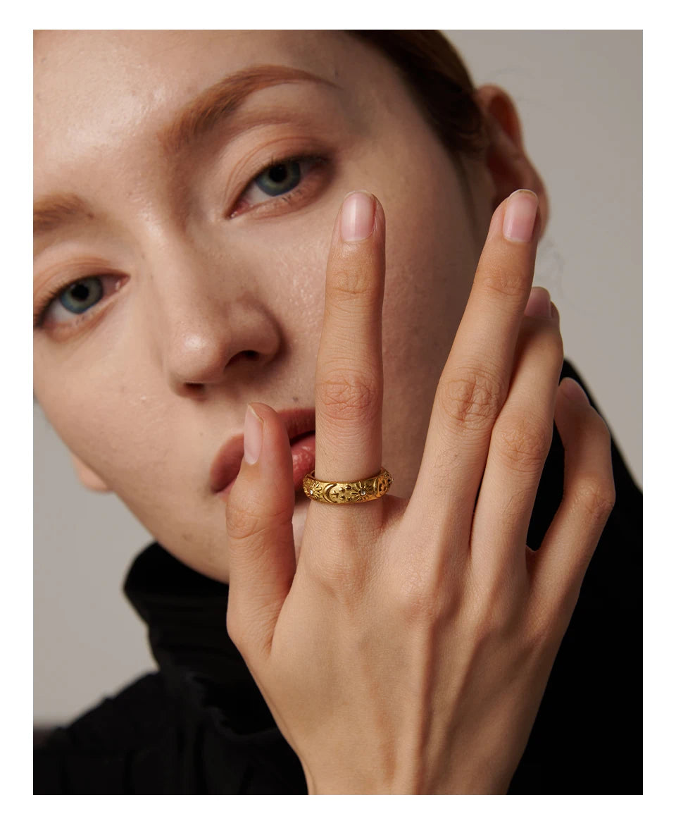 Gold Moon Ring
