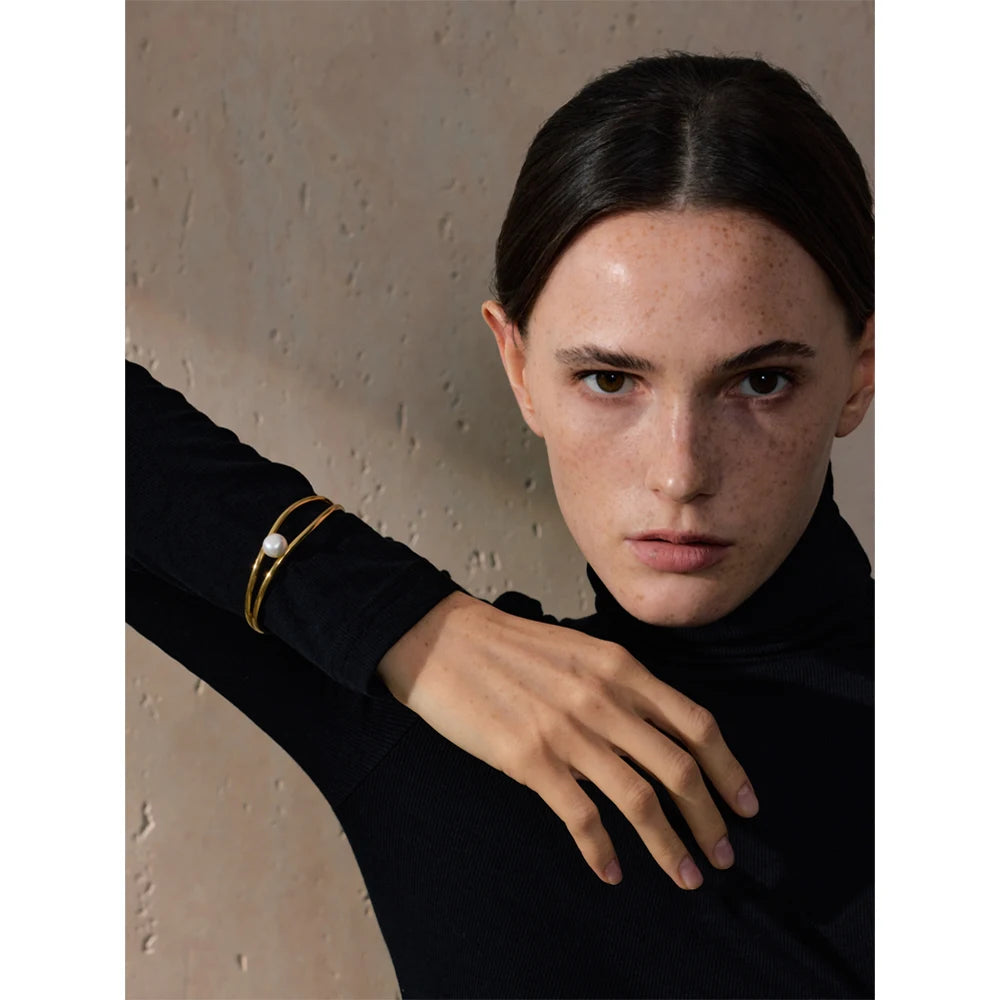 Pearl Glow Cuff Bracelet