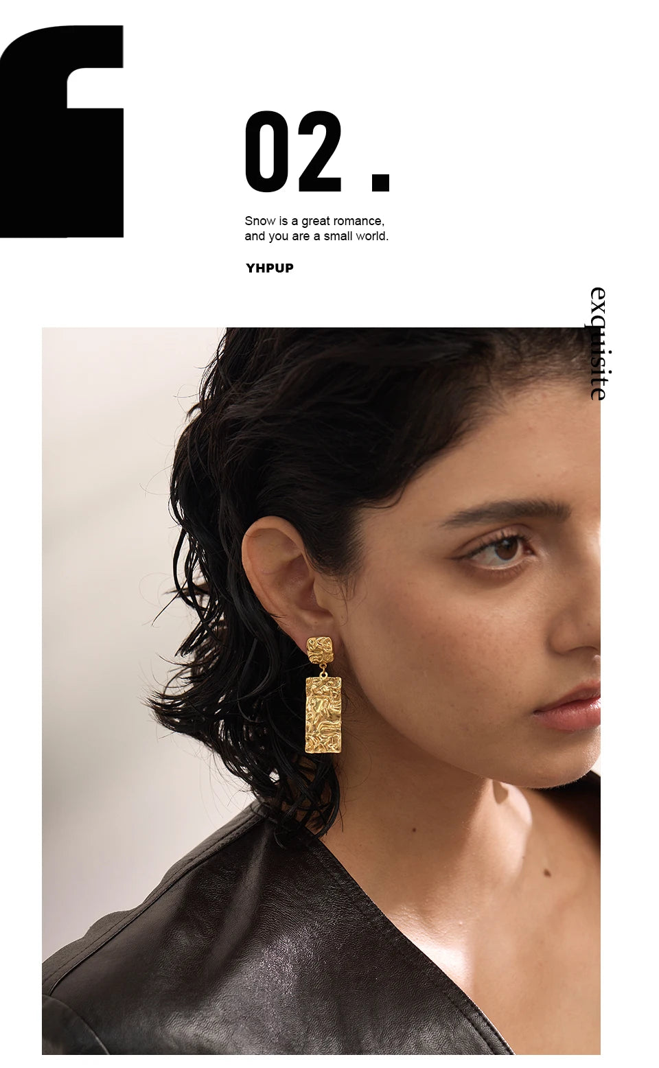 Textured Rectangle Drop Earrings