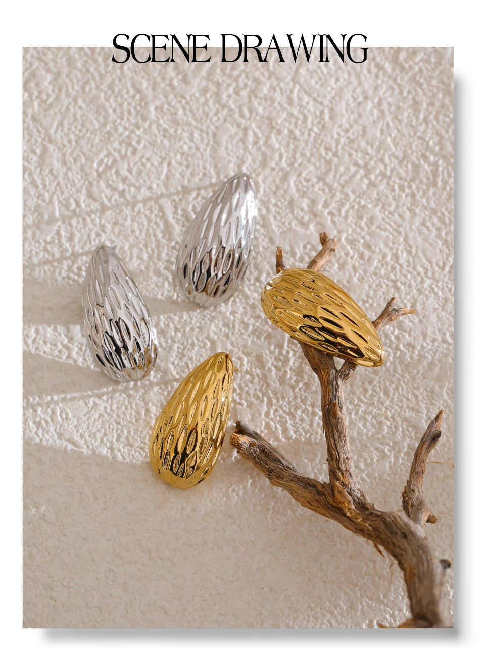 Textured Sculptural Hoops
