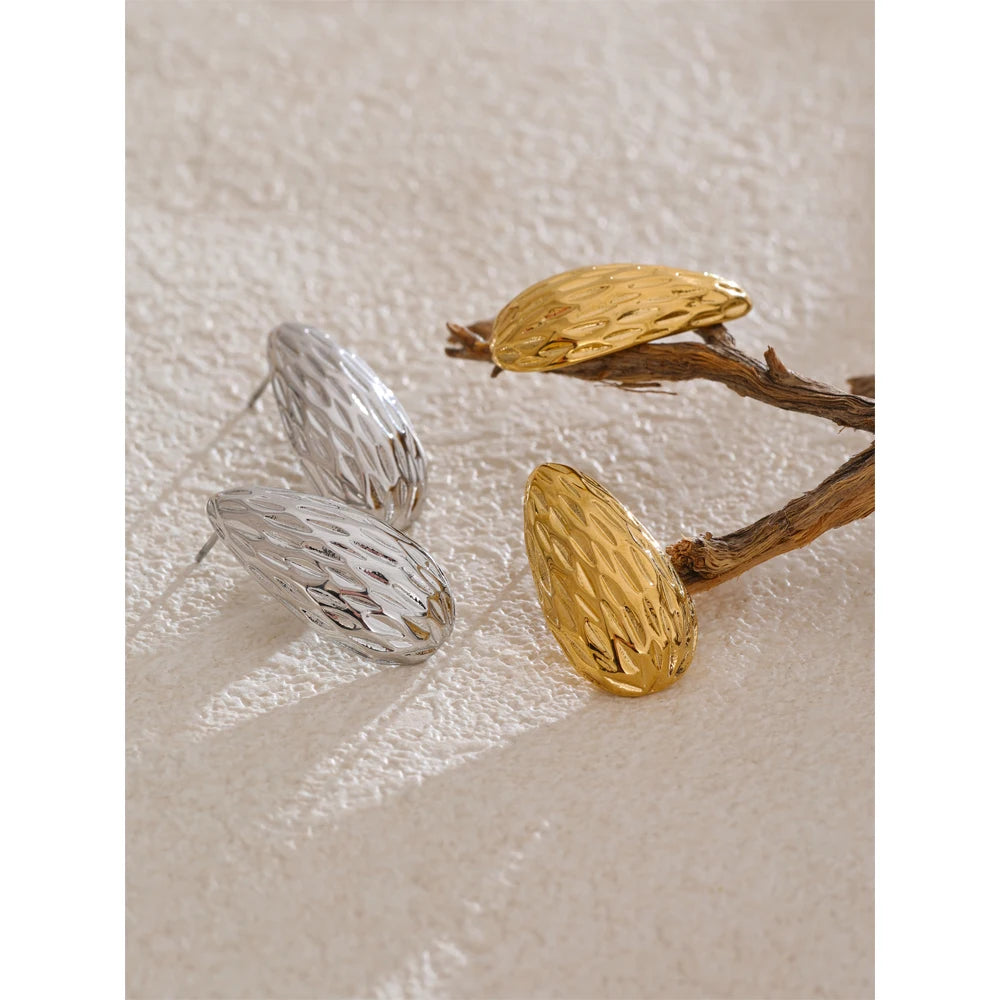 Textured Sculptural Hoops